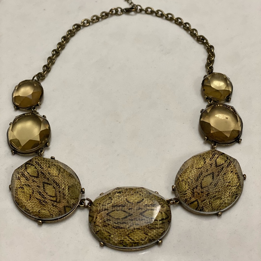 Animal Print Statement Necklace